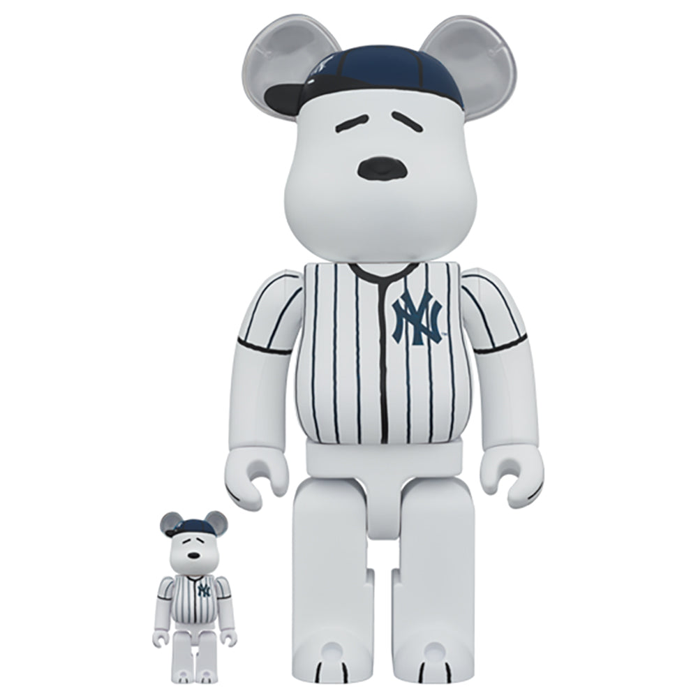 【現貨】MLB × PEANUTS BE@RBRICK SNOOPY (NEW YORK YANKEES) 100%&400%