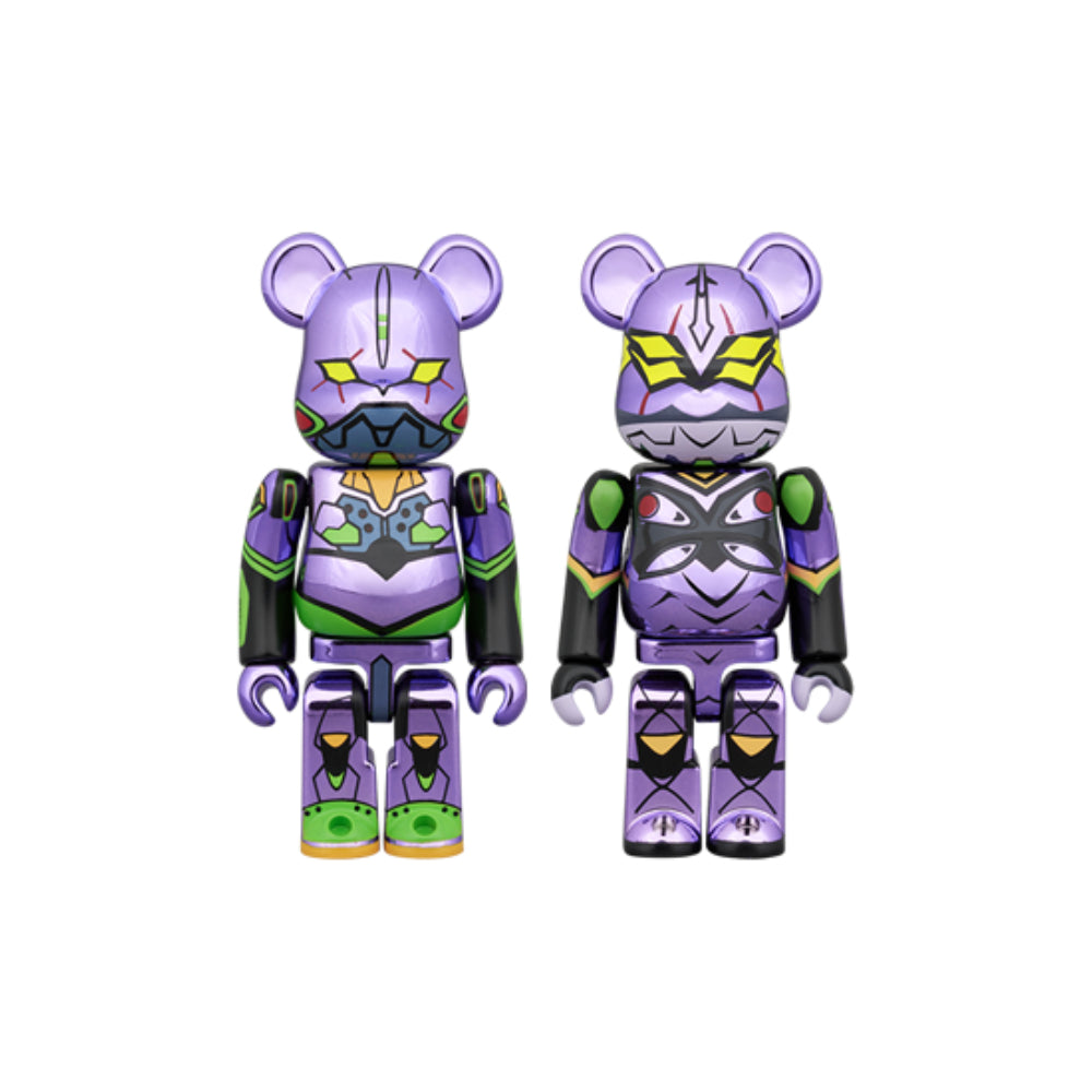 BE@RBRICK 100% EVA 初號機 & 13號機Metallic Ver. 2PCS Set