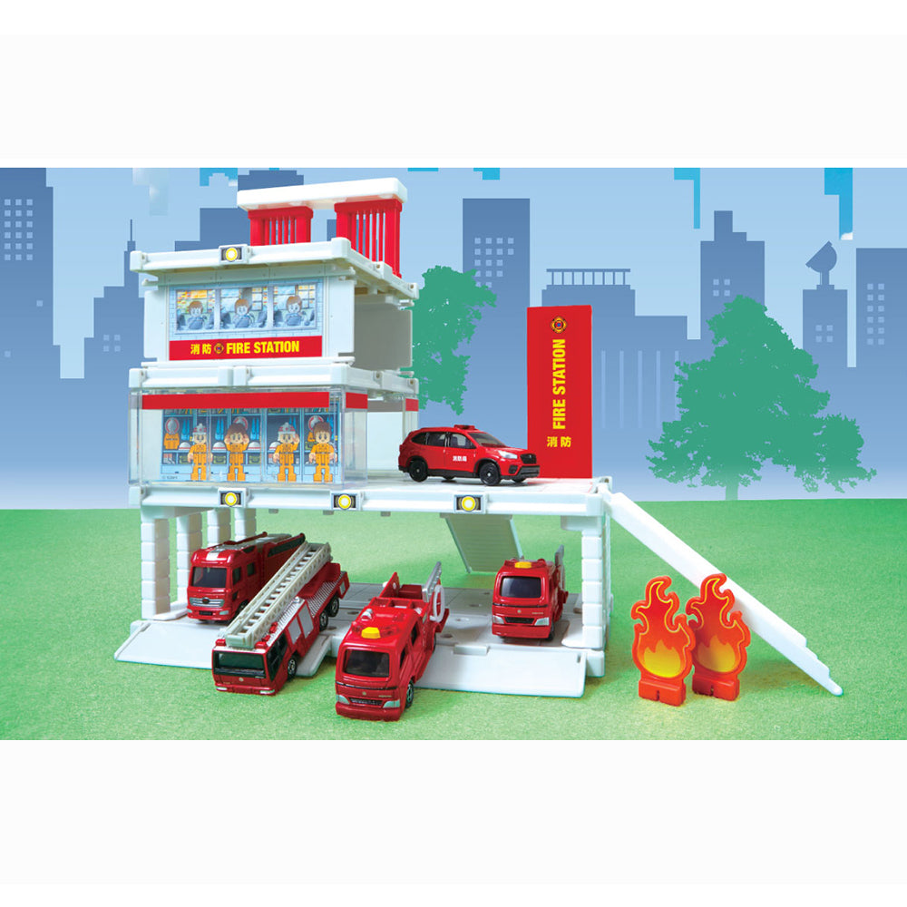 【現貨】Tomica World Tomica Fire Fighter Station