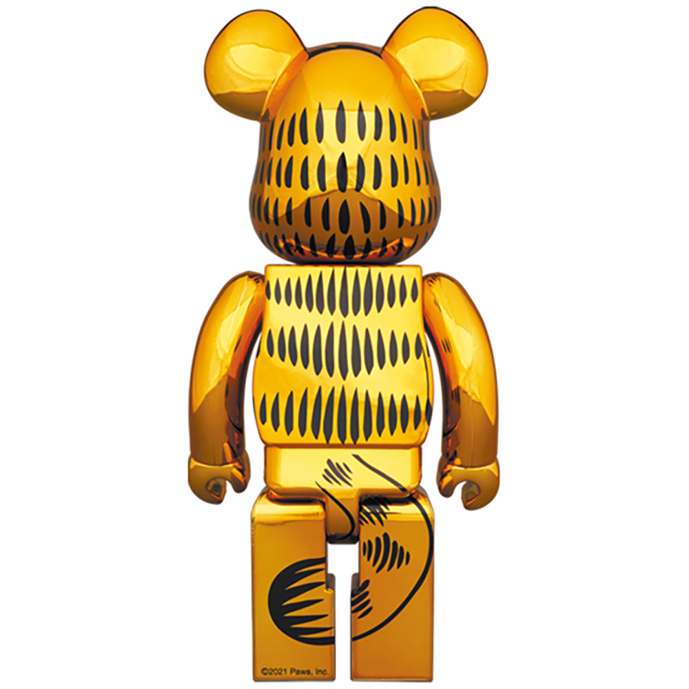 【現貨】BE@RBRICK GARFIELD GOLD CHROME Ver. 100% & 400%