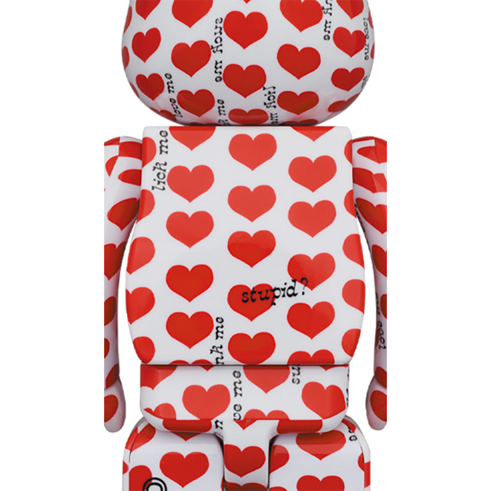 BE@RBRICK White Heart 100% & 400%