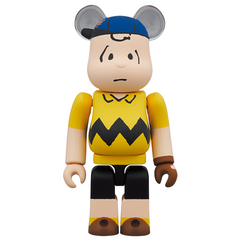 【現貨】MLB × PEANUTS BE@RBRICK Charlie Brown (NEW YORK METS) 100％&400％