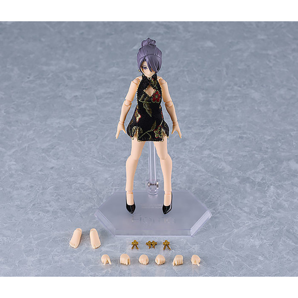 figma 女性body (Mika) with 迷你旗袍裝 (黑色)