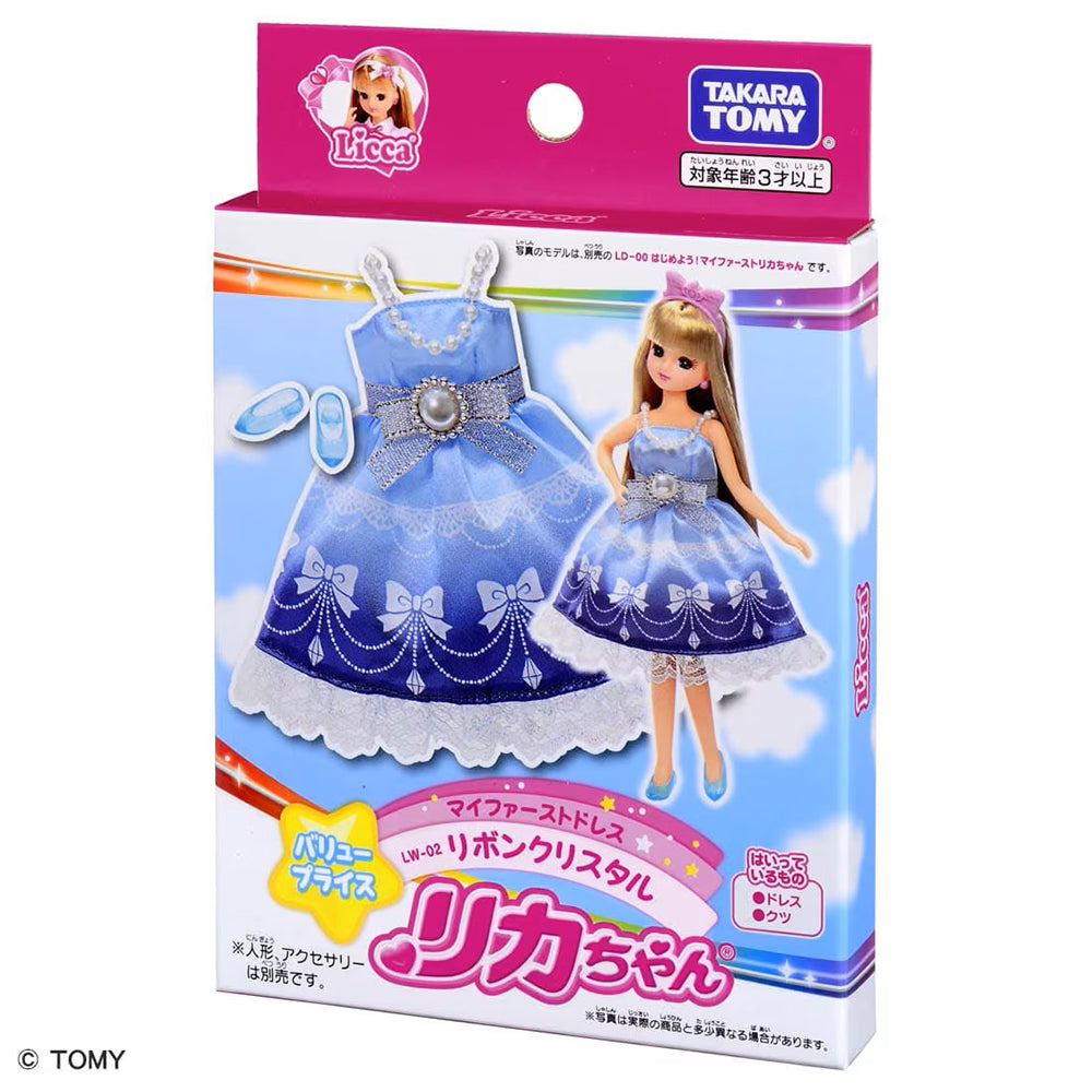 【現貨】Licca Dress LW-02 My First Dress Ribbon Crystal