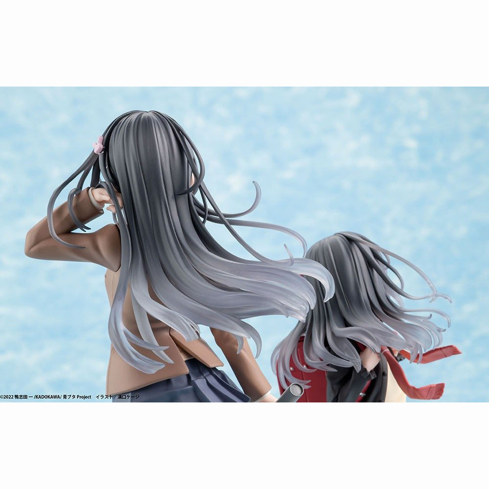 櫻島麻衣 高中畢業ver. ＆ 紅書包女孩(1/7比例模型)