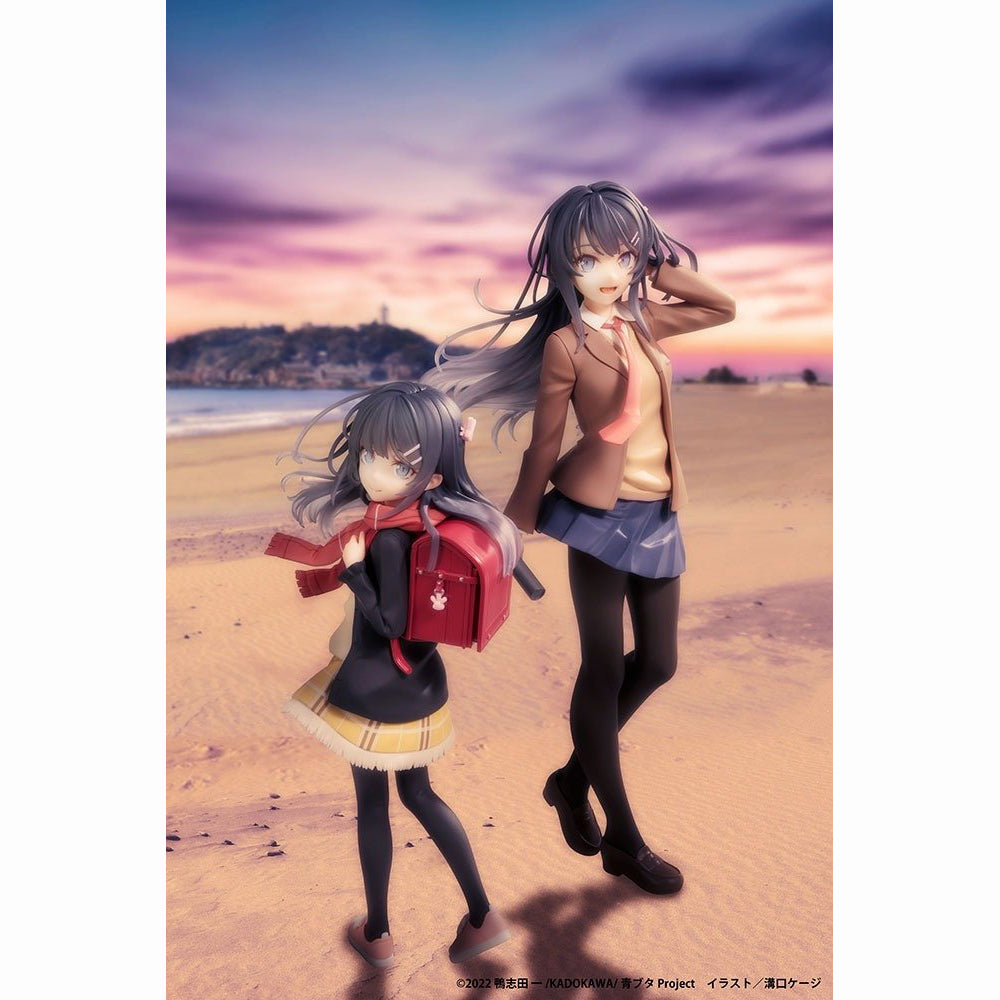 櫻島麻衣 高中畢業ver. ＆ 紅書包女孩(1/7比例模型)