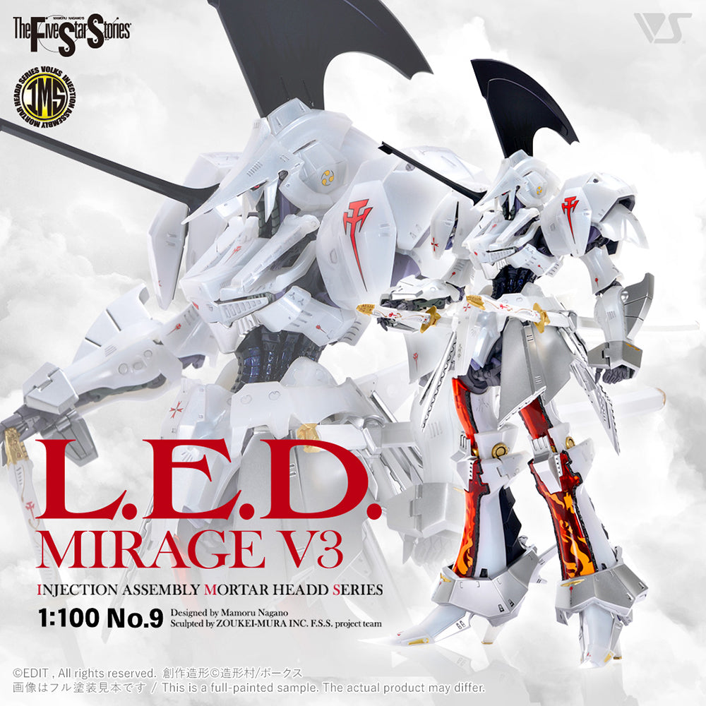 【現貨】IMS 1/100 L.E.D. MIRAGE V3單騎規格馬規格Ver. (L.E.D. MIRAGE V3 SINGLE Ver.)