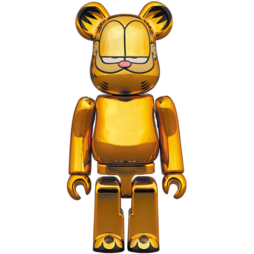 【現貨】BE@RBRICK GARFIELD GOLD CHROME Ver. 100％ & 400％
