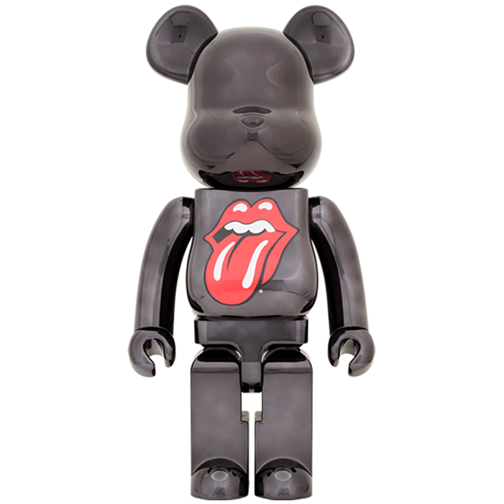 【現貨】BE@RBRICK The Rolling Stones Lips & Tongue BLACK CHROME Ver.1000％ (⭐限定激減優惠⭐)