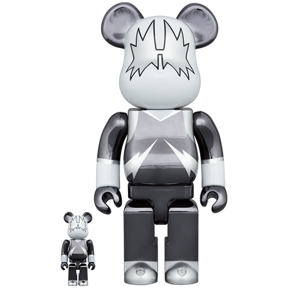 BE@RBRICK KISS SPACE MAN CHROME Ver.100％ & 400％