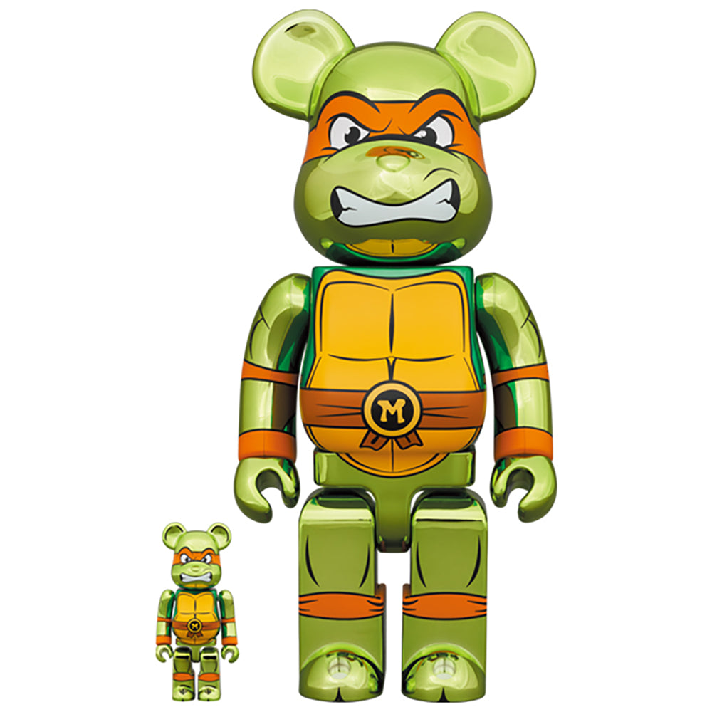 BE@RBRICK MICHELANGELO CHROME Ver. 100％ & 400％